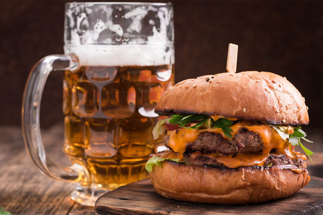 Burger and beer